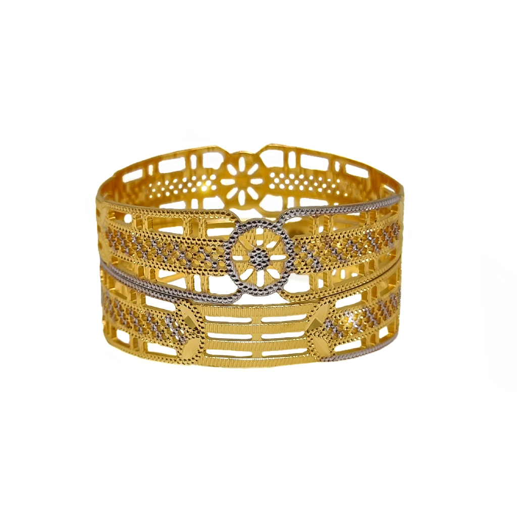 Simple Designer 1 Gram Gold Plated Bangles MGA - BGE0601
