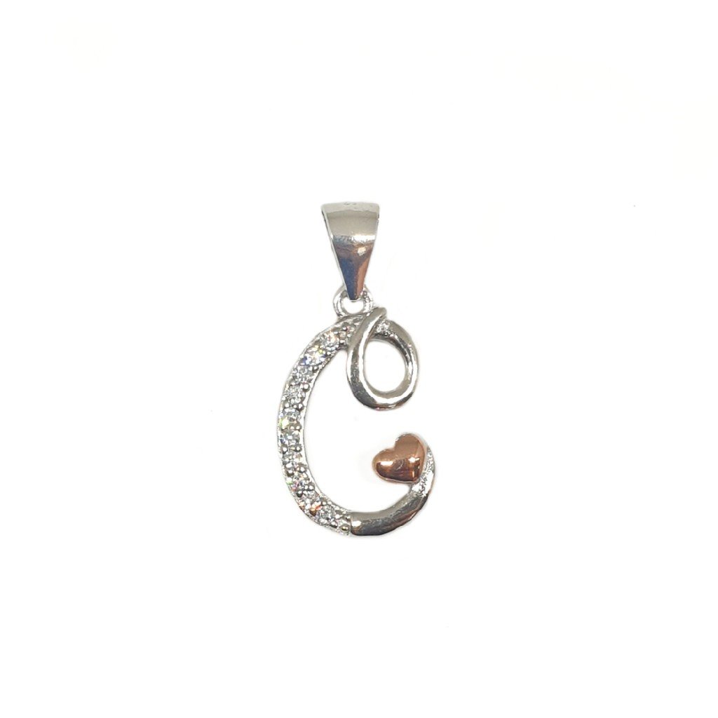 925 Sterling Silver Alphabet (Letter C) Pendant MGA - PDS0170