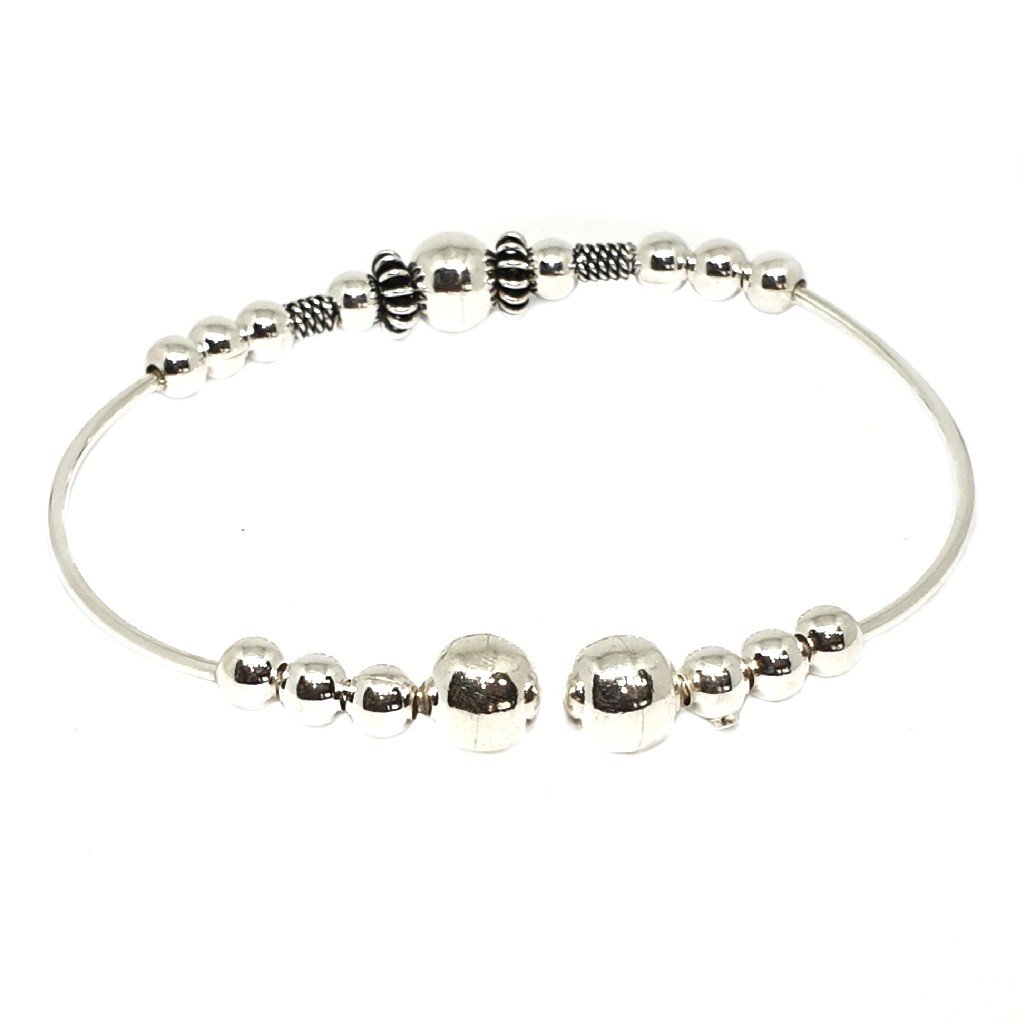 925 Sterling Silver Ladies Kada Bracelet MGA - BRS1639