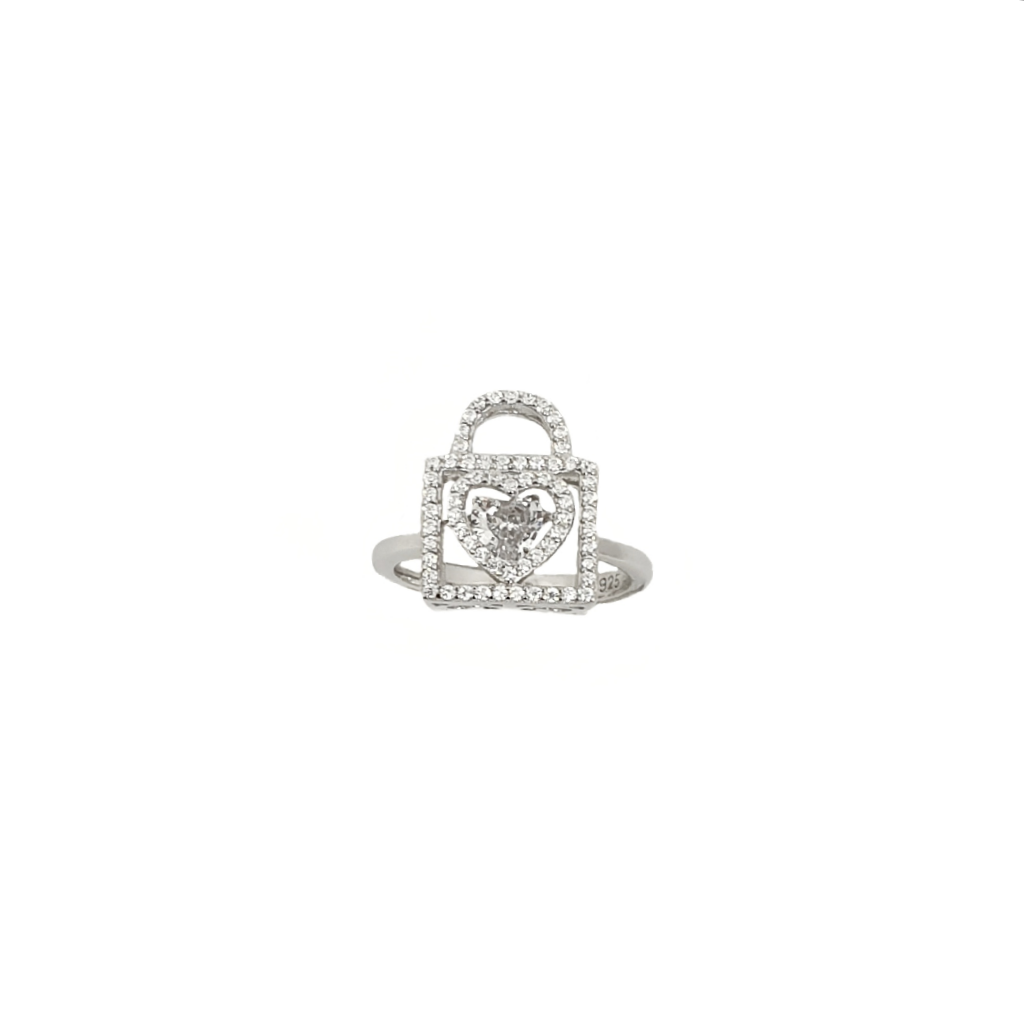 Lock Design Ring In 925 Sterling Silver MGA - LRS5316