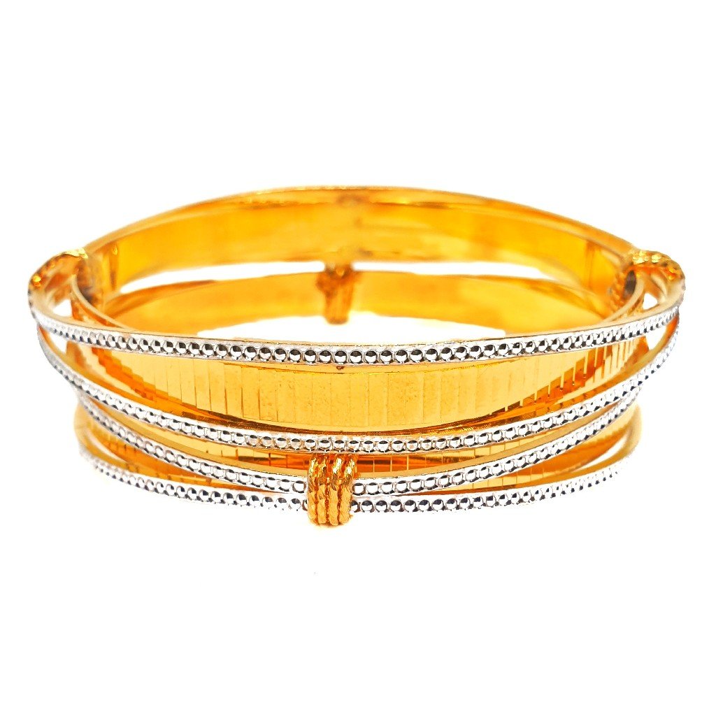 1 gram gold forming fancy 2 piece bangles mga - bge0417