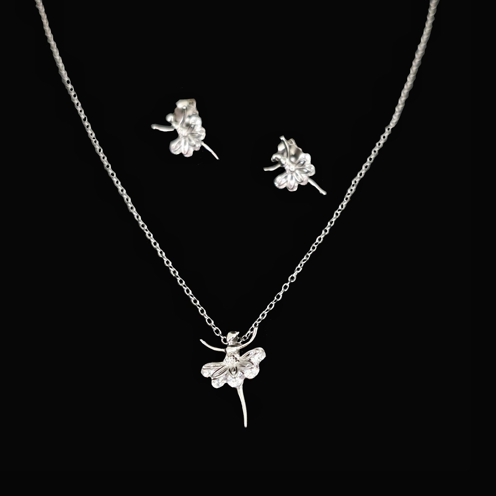 Barbie Pendant Set In 925 Sterling Silver MGA - CHS2765