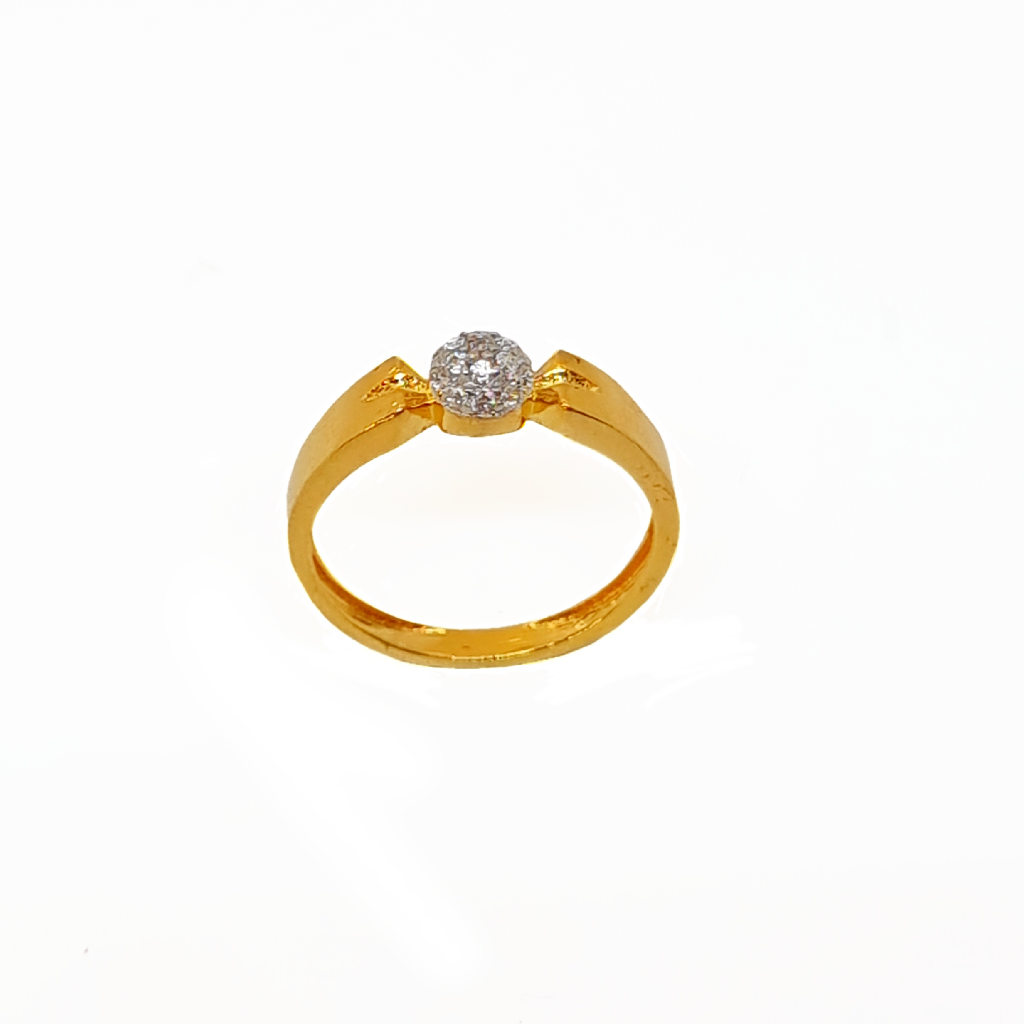 Beautiful Diamond Half Ball Ring In 18K Gold - LRG1503