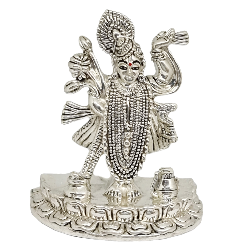 Silver Shrinathji Murti for Home decor