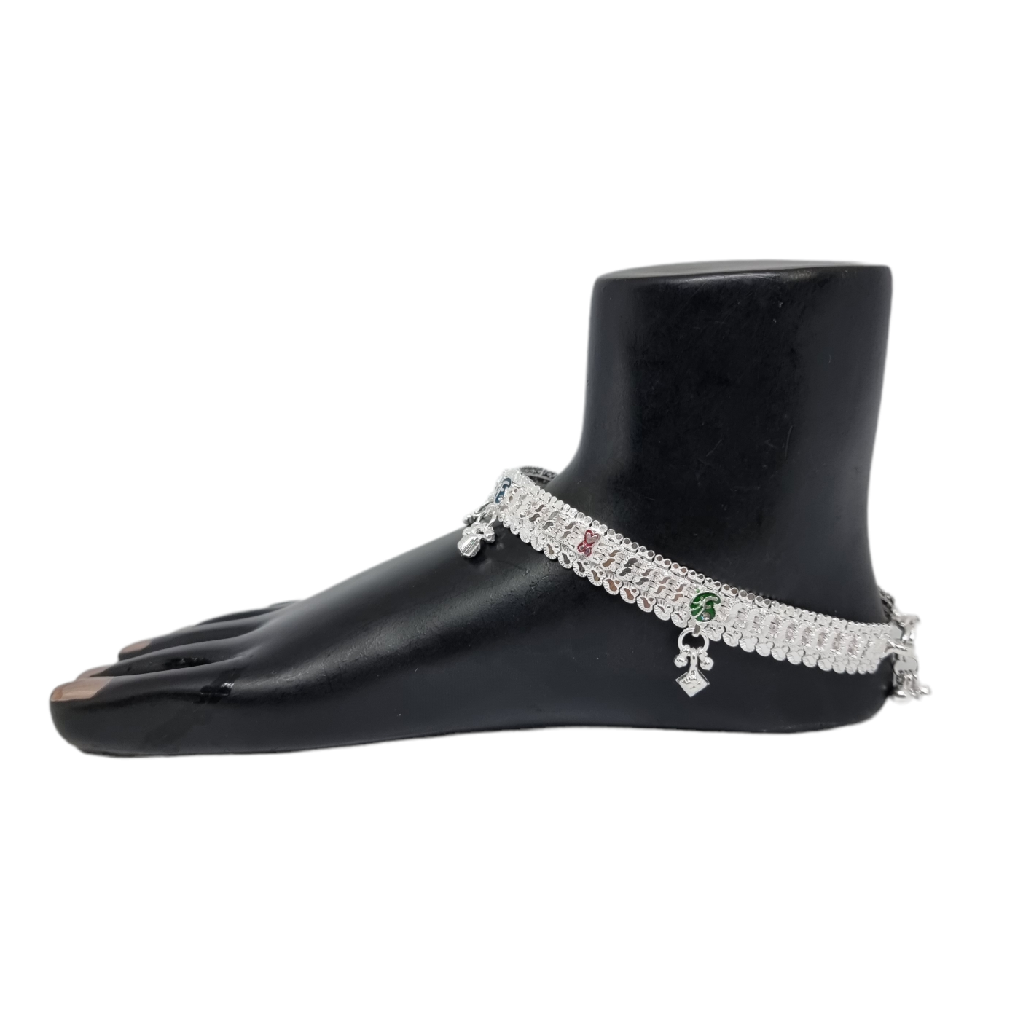 Broad New Payal In Silver MGA - PLS4229