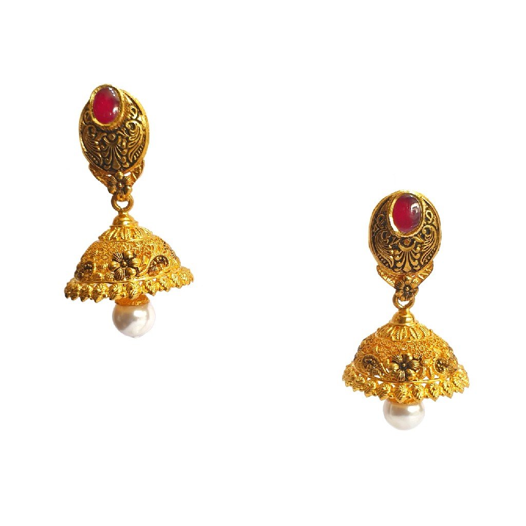 22k gold antique round shaped designer necklace set mga - gn0088