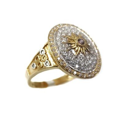 22K Gold Diamond Ring MGA - GRG0046