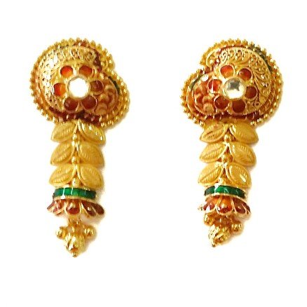 916 Gold Modern Designer Art Necklace Set MGA - GN079