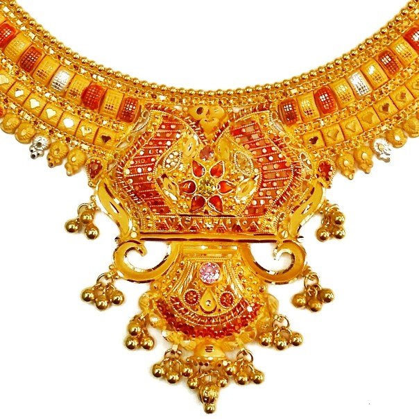 22k gold kulkatti half necklace mga - gn0038