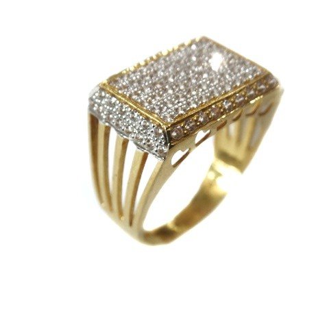 22K Gold Gents Diamond Ring - gr006