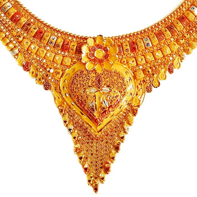22k Gold KalKutti Half Necklace MGA - GN0042
