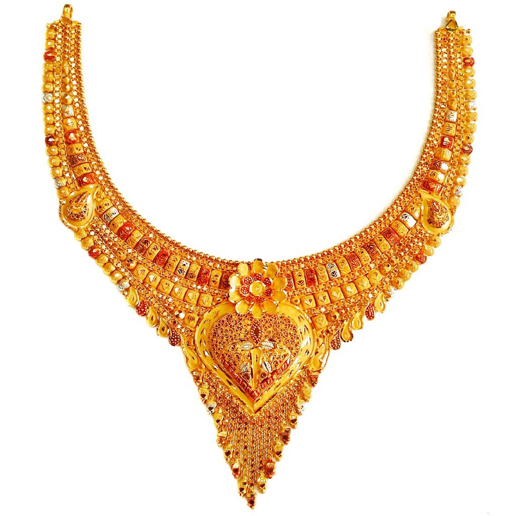 22k Gold KalKutti Half Necklace MGA - GN0042