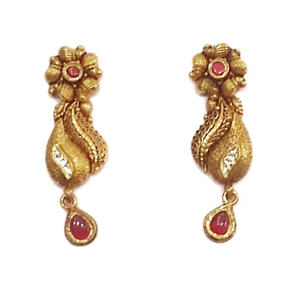 22kt Gold Antique Oxidised Designer Necklace Set MGA - GN087