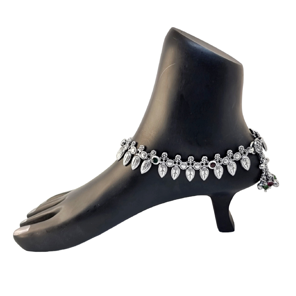 New Designer Bridal Payal In Silver MGA - PLS4268