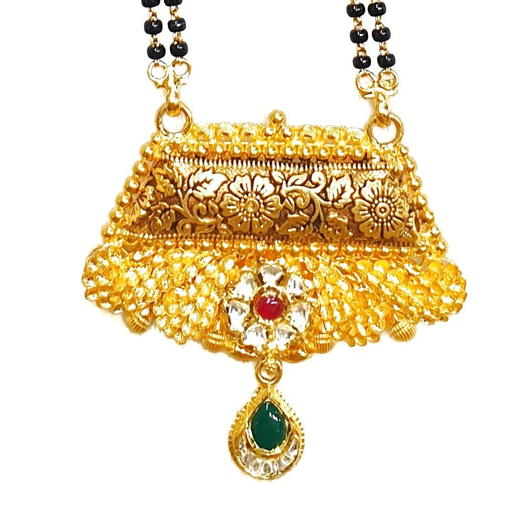 916 Gold Antique Oxidised Mangalsutra MGA - GM046