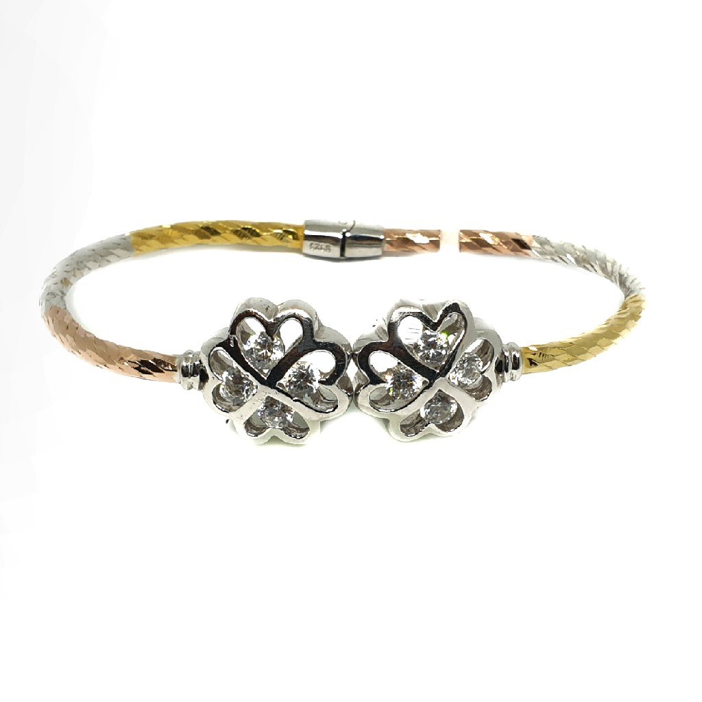 925 Sterling Silver Ganga Jamuna Saraswati Bracelet MGA - KRS0006