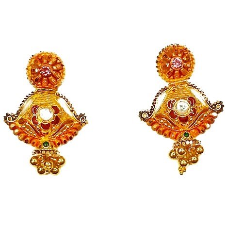 22k gold kulkatti half necklace set mga - gn0039