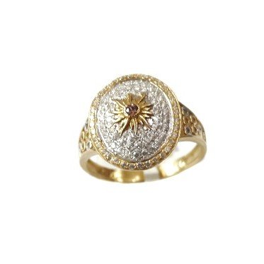 22K Gold Diamond Ring MGA - GRG0046