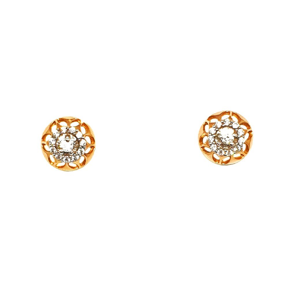 18K Rose Gold Round Shape Earrings MGA - BTG0130