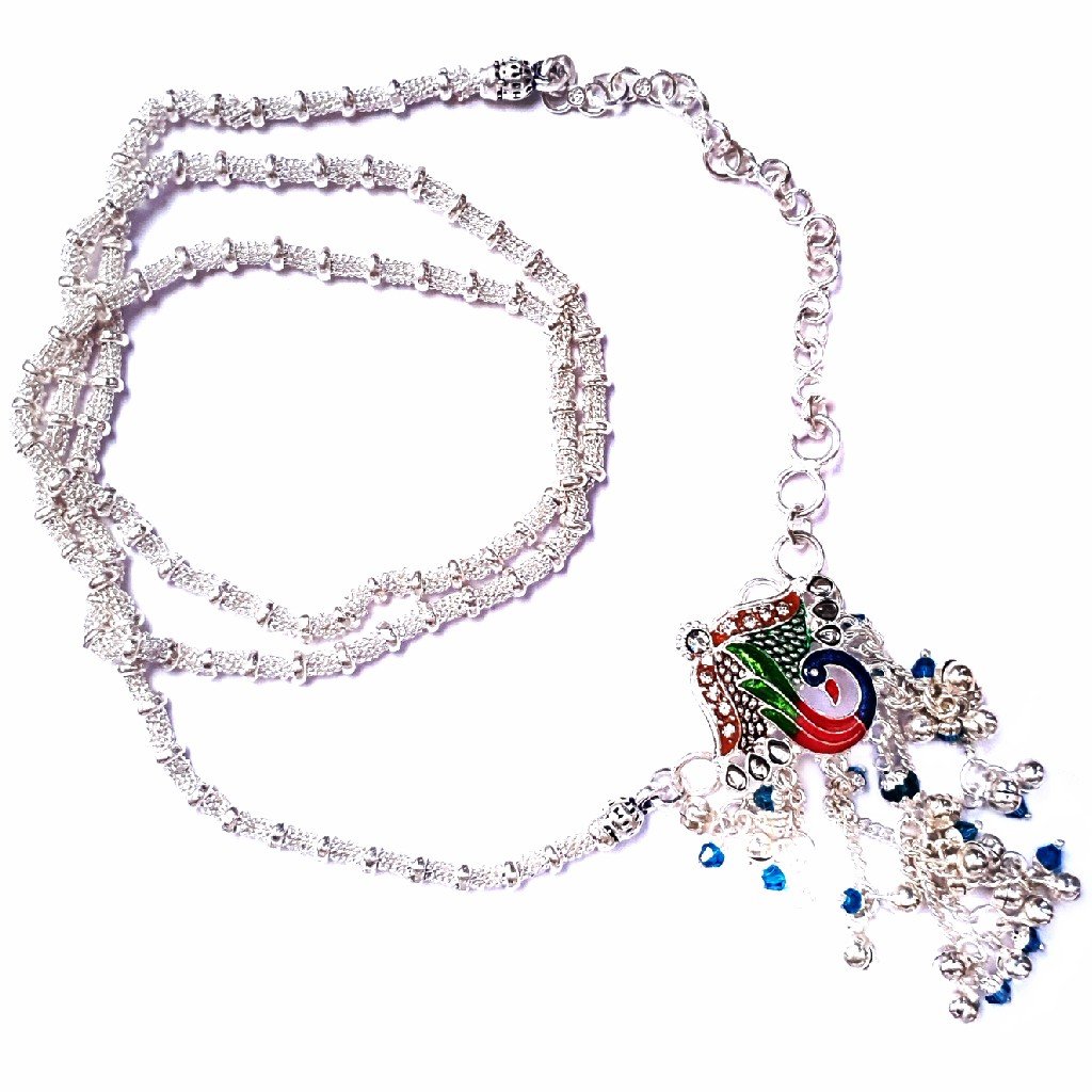 Meenakari peacock round chain kamarband mga - jus0050