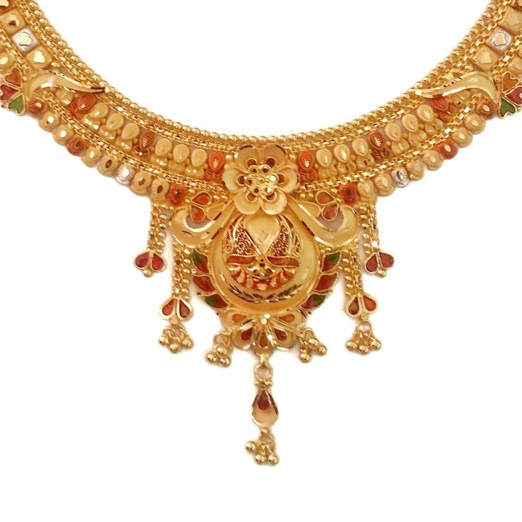 916 Gold Kalkatti Necklace MGA - GN069
