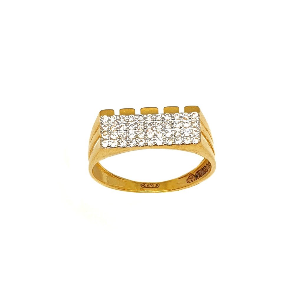 22K Gold Lining Diamond Ring MGA -...