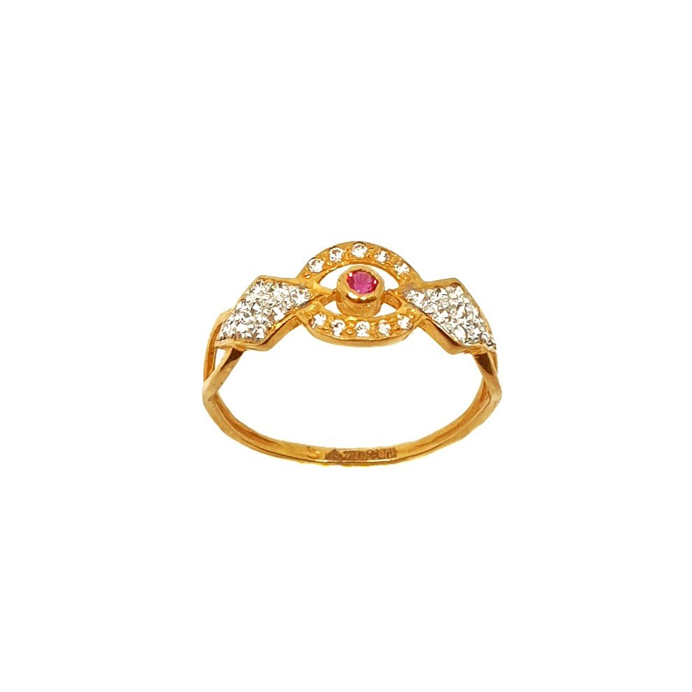 22K Gold Pink Diamond Ring MGA - LR...