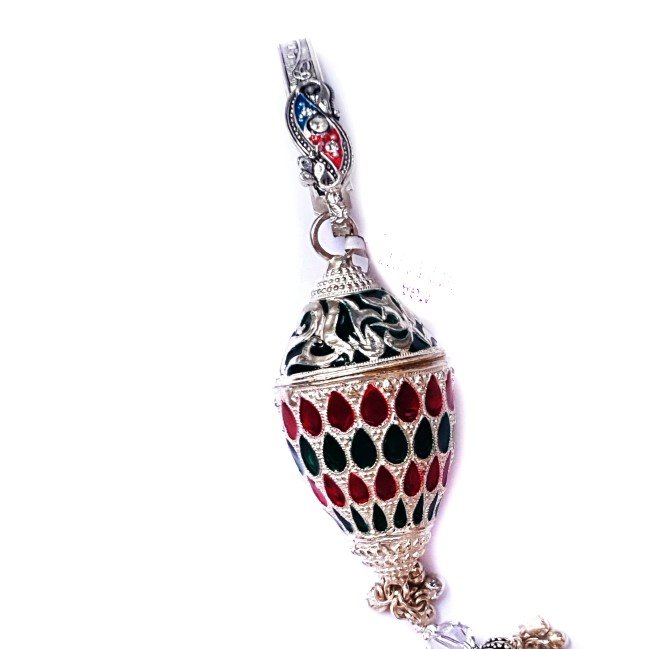 Rajwadi meenakari lighting silver juda mga - jus0002