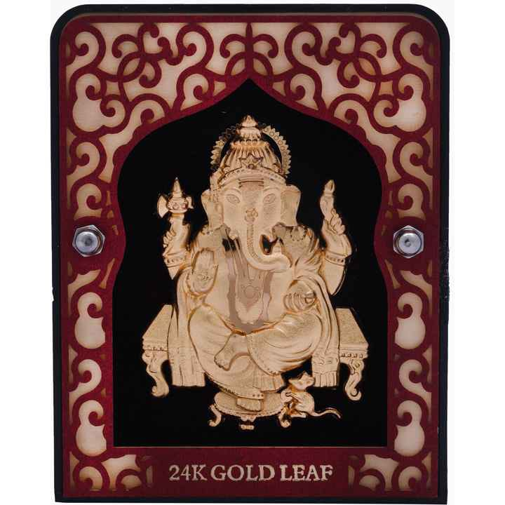 Ganapati Ji Frame In 24K Gold Foil...