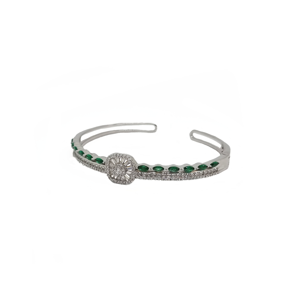 Green Diamond Bracelet In 925 Sterl...