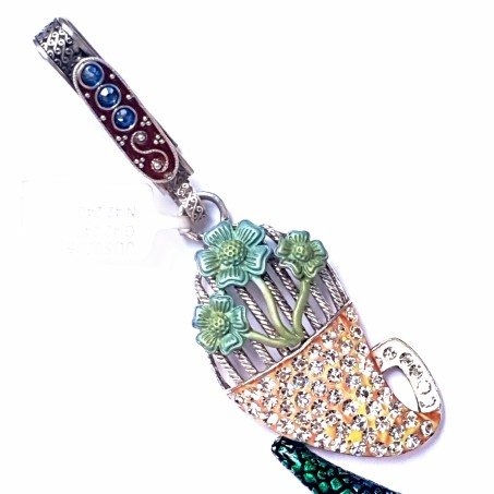 Green flower designer silver juda mga - jus0005