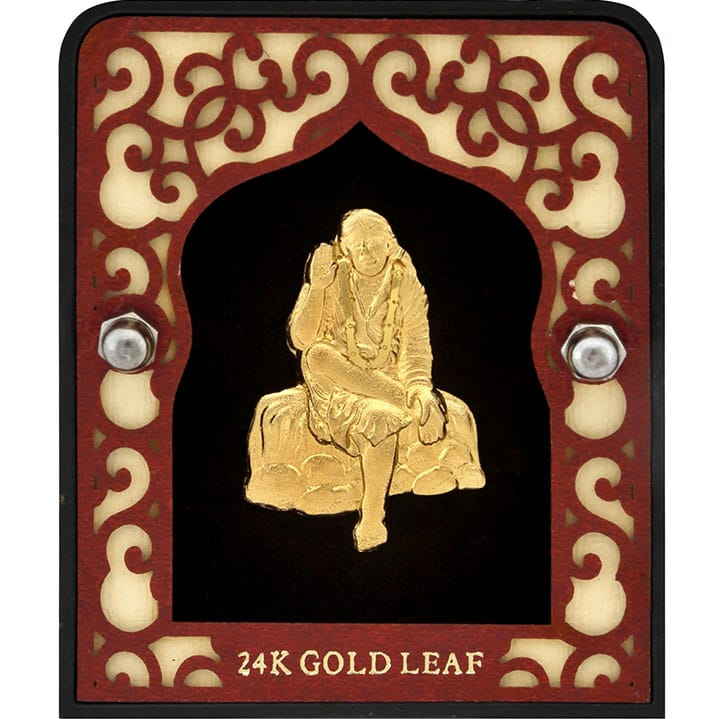 Sai Baba Frame In 24K Gold Leaf MGA...