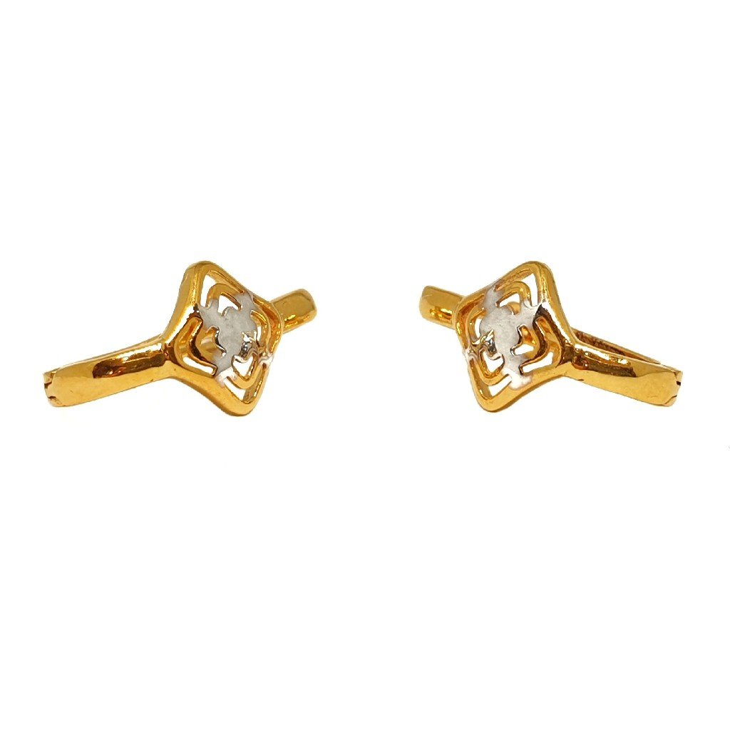 18K Plain Gold Fancy Earrings MGA - BLG0560