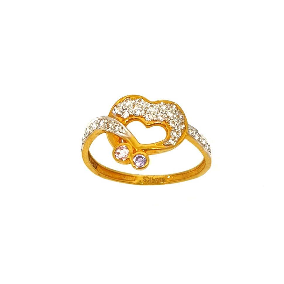 22K Gold Heart Shaped Ring MGA - LR...