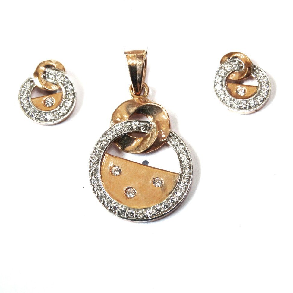 18k rose gold pendant set mga - rps...
