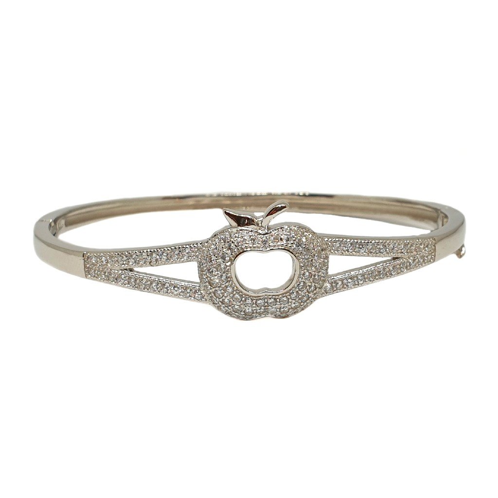 925 Sterling Silver Apple Shaped Kids Bracelet MGA - BRS1743