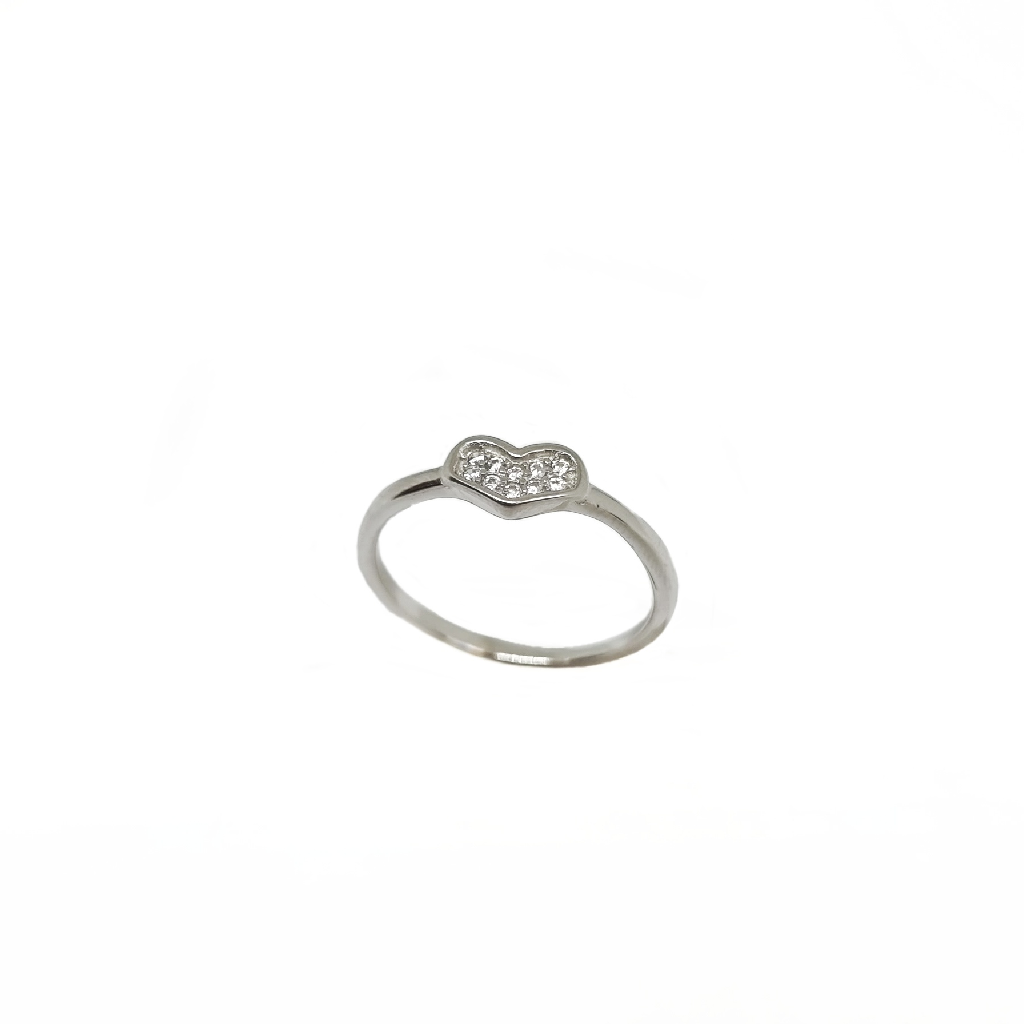 Diamond Heart Ring In 925 Sterling...
