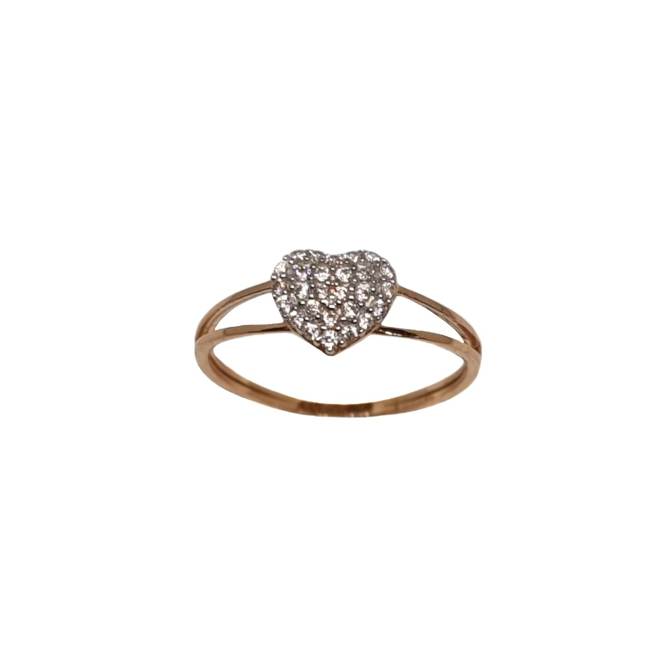 18K Rose Gold Heart Shape Designer Ring MGA - LRG1305