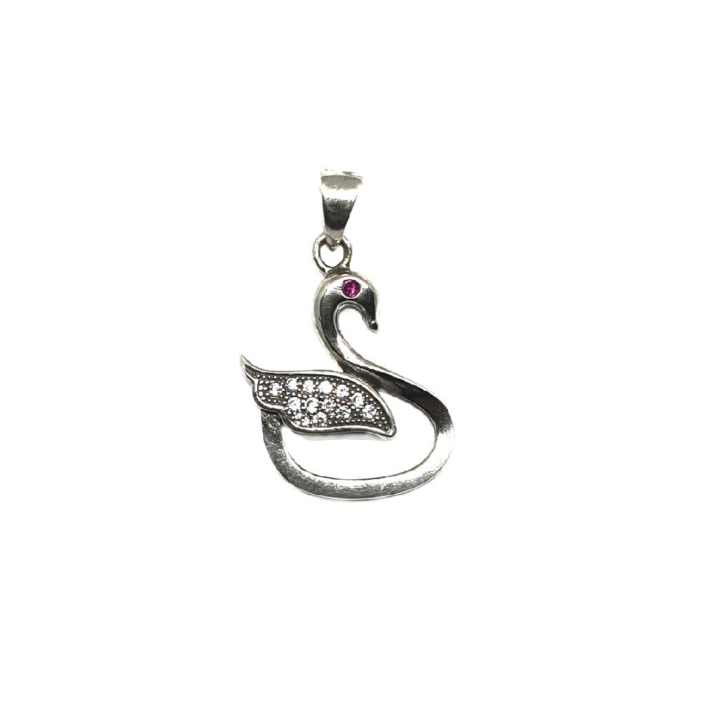 925 Sterling Silver Swan Pendant MG...