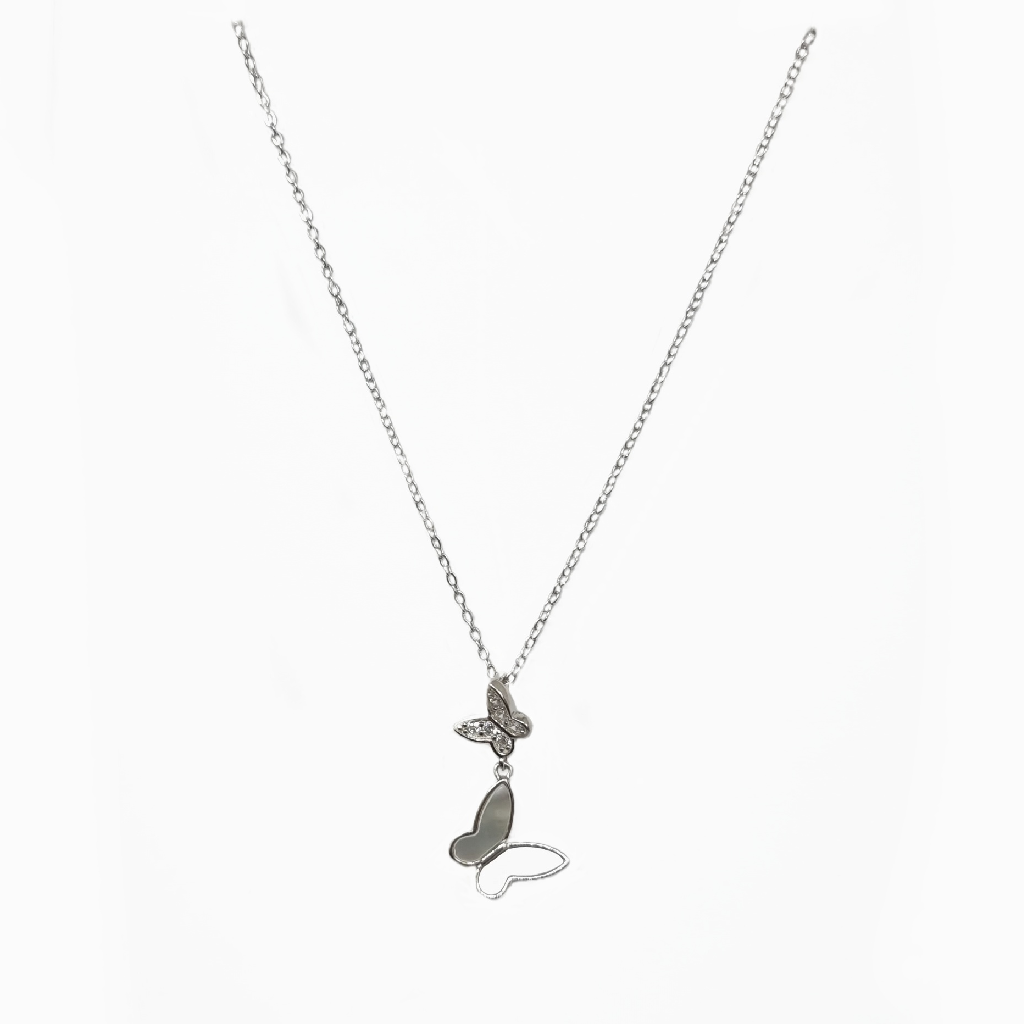 Two Beautiful Butterfly Pendant Chain In Sterling Silver MGA - CHS2305
