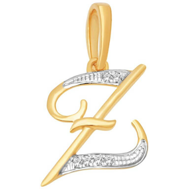 18k gold real diamond pendant mga -...