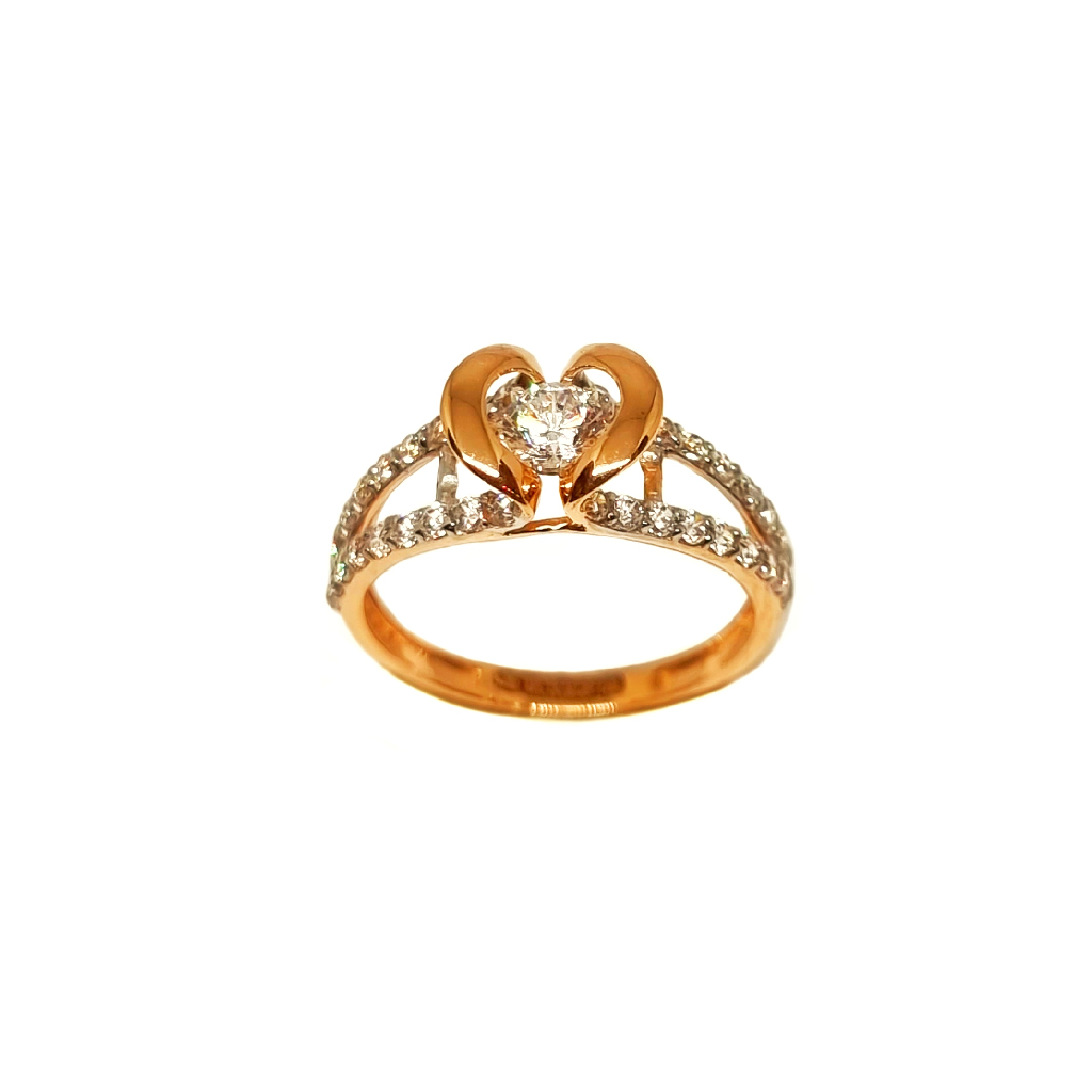 18K Rose Gold Movable Designer Ring...