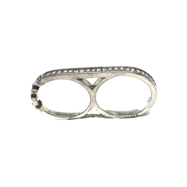 925 Sterling Silver Two Finger Ring...