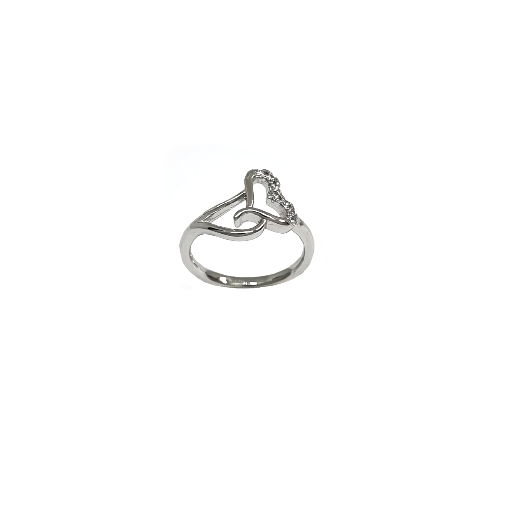 Heart Diamond Ring In 925 Sterling...