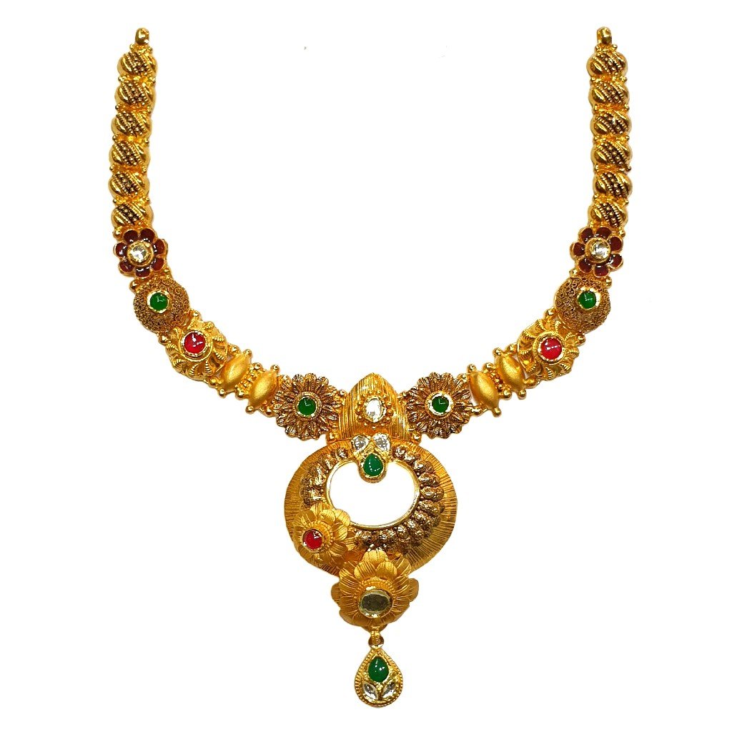 22K Gold Antique Designer Necklace...