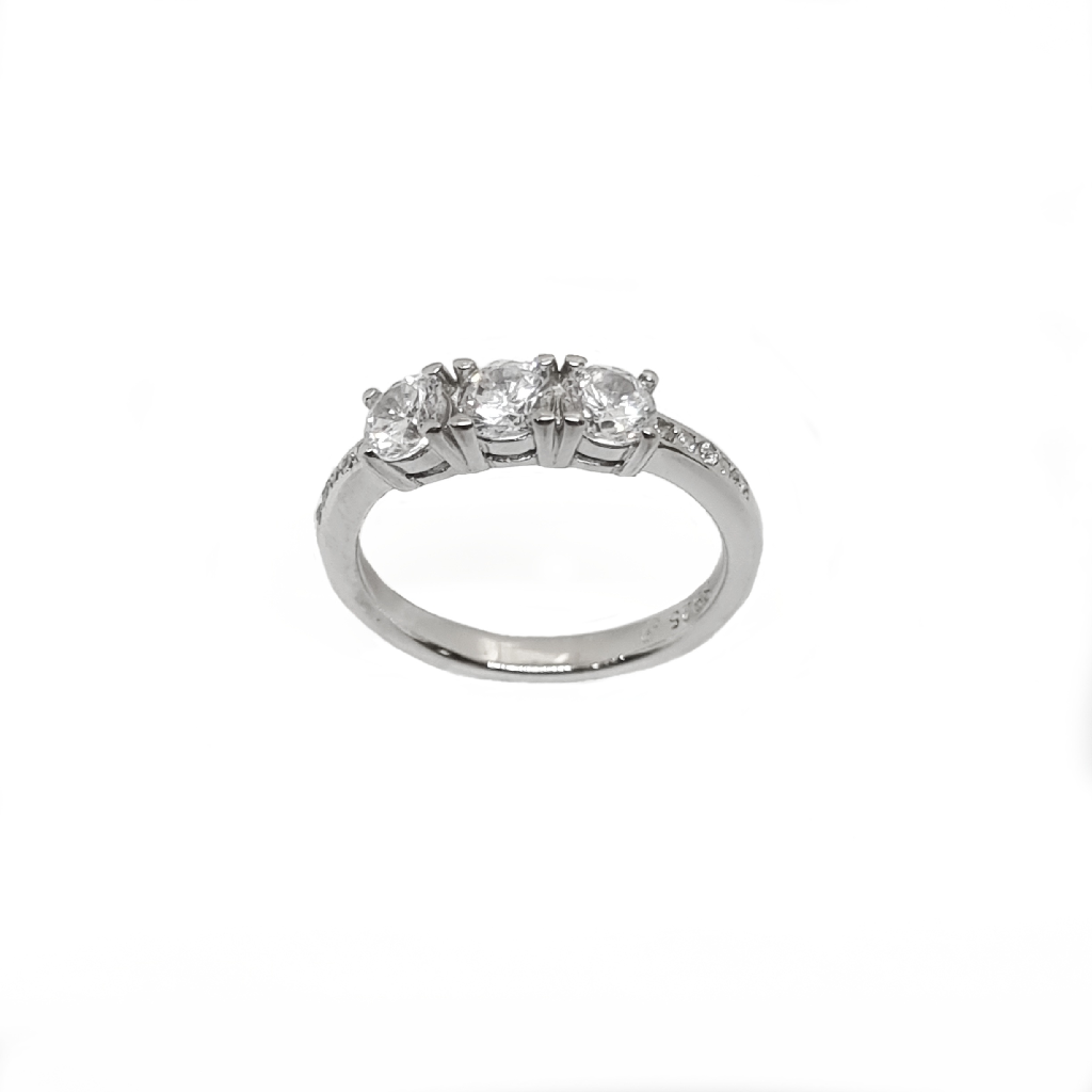Three  Beautiful Diamond Ring In 925 Sterling Silver MGA - LRS5063