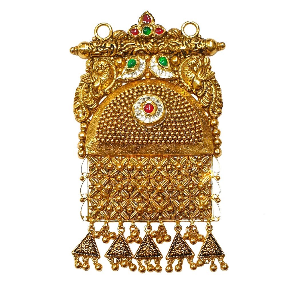 22K Gold Antique Modern Mangalsutra Pendant MGA - MGP0022