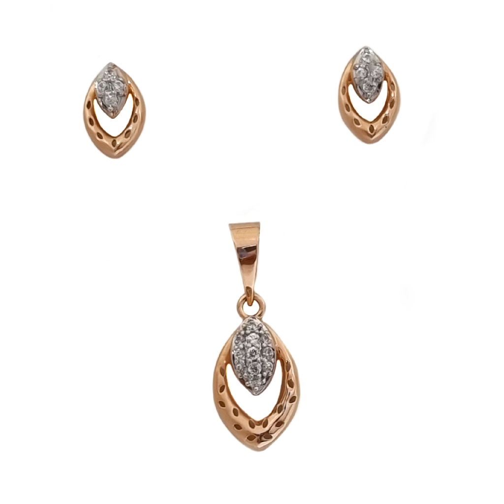 18K Roseose Gold New Designe Pendant Set MGA - PTG0213
