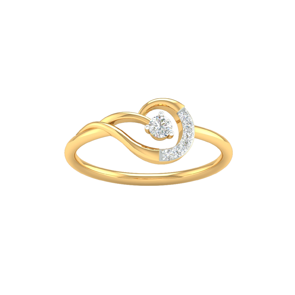 18K Gold Real Diamond Designer Ring...