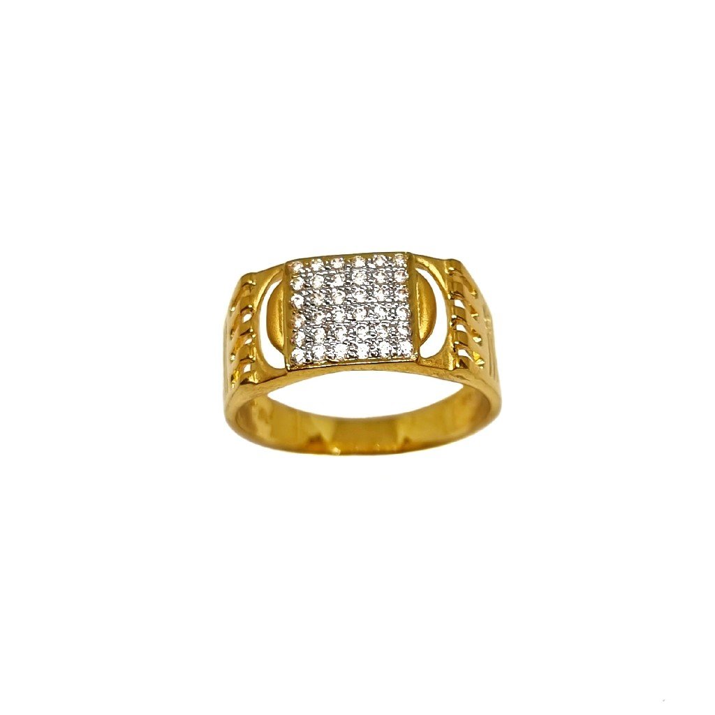22K Gold CZ Diamond Designer Ring M...